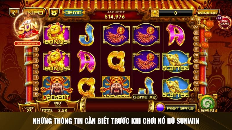 Những thông tin cần biết trước khi chơi nổ hũ Sunwin